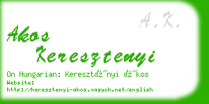 akos keresztenyi business card
